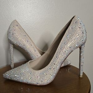 Anne Michelle Bedazzled Pumps